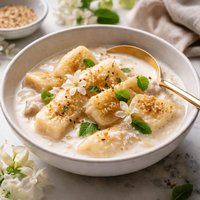 Bananas Simmered in Jasmine Scented Coconut Milk