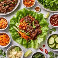 Bangja Gui Korean Bbq Beef in a Lettuce Wrap