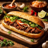 Banh Mi Vietnamese Submarine Sandwich