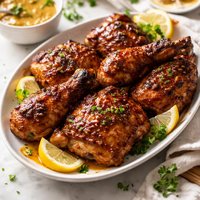 Barbecue Chicken with Mustard Glaze