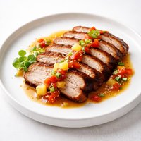 Barbecue Roast Pork with Fruity Sweet and Sour Sauce
