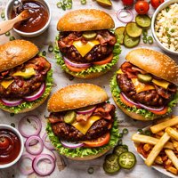 Barbecued Pork Burgers