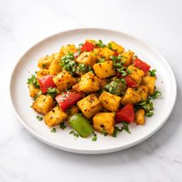 Batatya Chi Sukki Bhaji Sauteed Potatoes and Bell Pepper