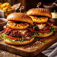 Bbq Parmesan Burgers with Pineapple