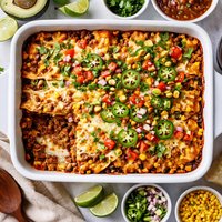 Bean and Beef Enchilada Casserole