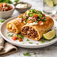 Beef and Bean Chimichanga