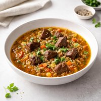 Beef and Bulgur Soup