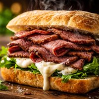 Beef and Horseradish Sauce Sandwich
