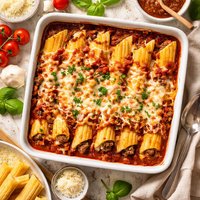Beef Cheese Manicotti