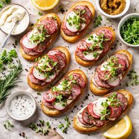 Beef Horseradish Crostini