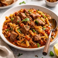 Beef with Cabbage and Tomatoes