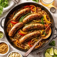 Beer Braised Bratwurst