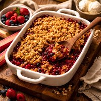 Berry Delicious Rhubarb Crisp Recipe