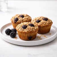 Better for You Blackberry Muffins Whole Grain