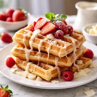 Better Than Best Waffles with White Chocolate