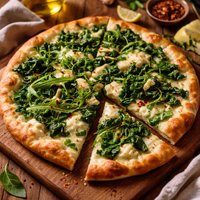 Biancoverde Greens on White Pizza
