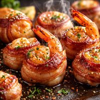 Big Daddys Applewood Bacon Wrapped Shrimp Scallops