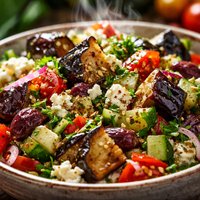 Big Fat Greek Eggplant Aubergine Salad
