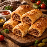 Big Sausage Rolls for Picnics Lunch