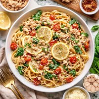 Biggest Loser Creamy Tuna Lemon and Garlic Pasta