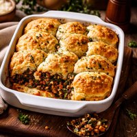 Biscuit Crust Spinach Ground Beef Bake