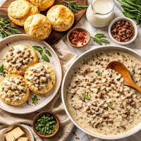Biscuits and Sage Sausage Gravy