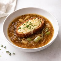 Bistro Onion Soup with Leeks