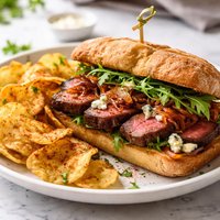 Bistro Steak Sandwich with Seasoned Potato Chips