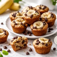 Bite Sized Chocolate Banana Chip Muffins