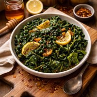 Bitter Lemon Honey Sweet Simmered Greens