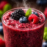 Black and Blue and Raspberry Smoothie