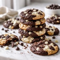 Black and White Chocolate Chip Cookies