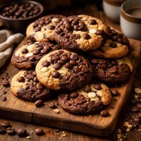 Black and White Coffee Chip Cookies
