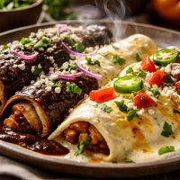 Black and White Enchiladas