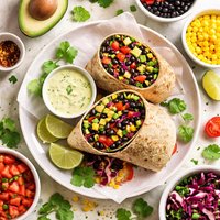Black Bean and Avocado Wrap