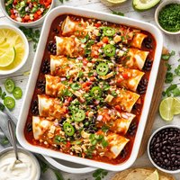 Black Bean and Chicken Enchiladas