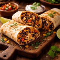 Black Bean and Corn Burritos