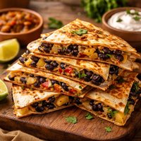 Black Bean and Pineapple Quesadilla