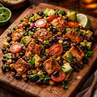 Black Bean and Salmon Salad
