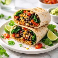 Black Bean and Spinach Burrito