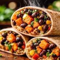 Black Bean and Sweet Potato Burritos Light