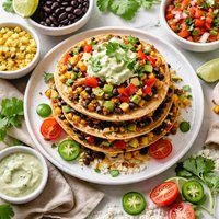 Black Bean and Vegetable Stack