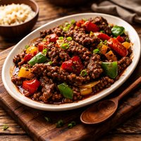 Black Bean Beef Peppers