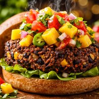 Black Bean Burgers with Mango Salsa