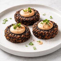 Black Bean Cakes with Chipotle Cream