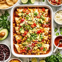 Black Bean Corn Enchiladas with or Without Chicken