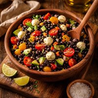 Black Bean Mozzarella Salad