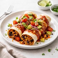 Black Bean Rice Enchiladas Inexpensive Vegetarian Cuisine
