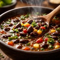 Black Bean Soup Asian Style