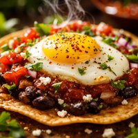 Black Bean Tortilla Huevos Rancheros